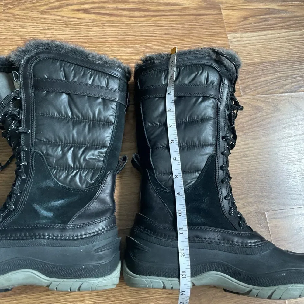 The-North-Face Womens Shellista Snow Boot Size 8 Waterproof Tall Lace Up Black